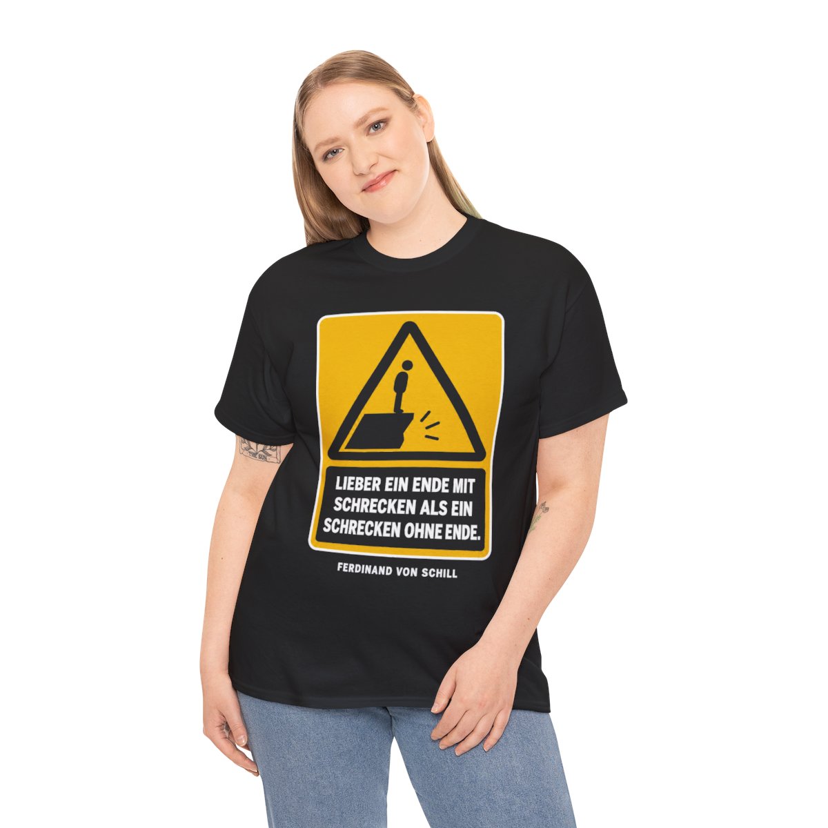 Unisex T-Shirt mit Zitat - Schill - Lieber ein Ende mit Schrecken – person-2