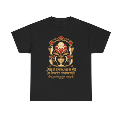 Unisex T-Shirt mit Zitat - Goethe - Dass ich erkenne, was die Welt – front