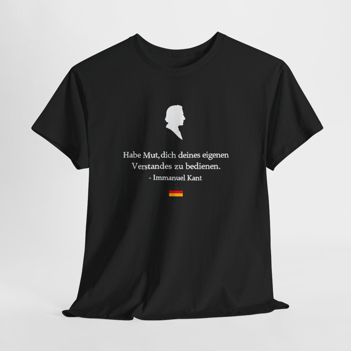 Unisex T-Shirt mit Zitat - Kant - Habe Mut Silhouette – hanging-1