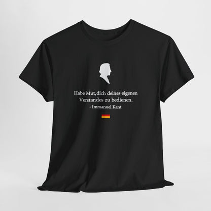 Unisex T-Shirt mit Zitat - Kant - Habe Mut Silhouette – hanging-1