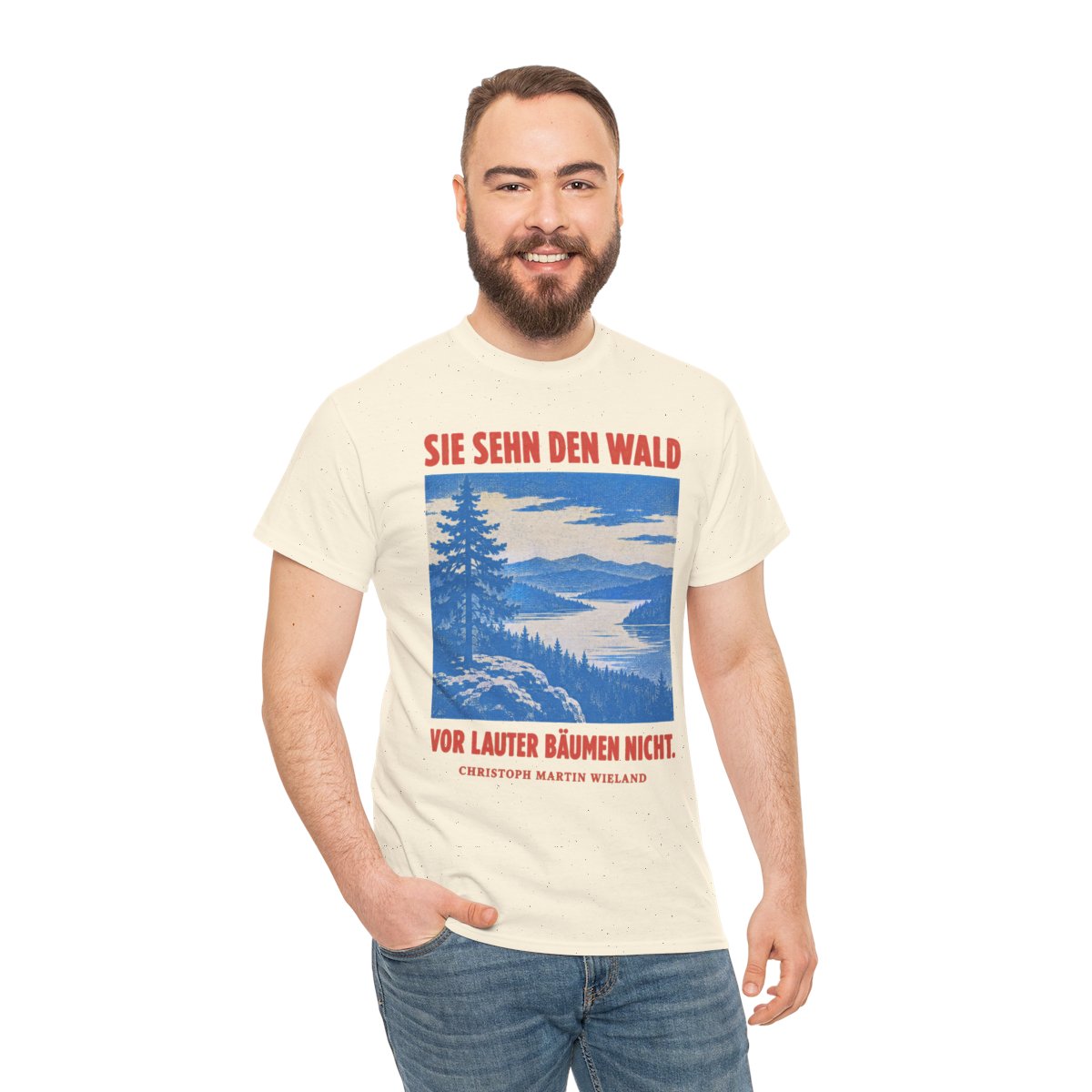 Unisex T-Shirt mit Zitat - Wieland - Sie sehn den Wald vor – person-3