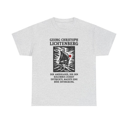 Unisex T-Shirt mit Zitat - Lichtenberg - Der Amerikaner – front