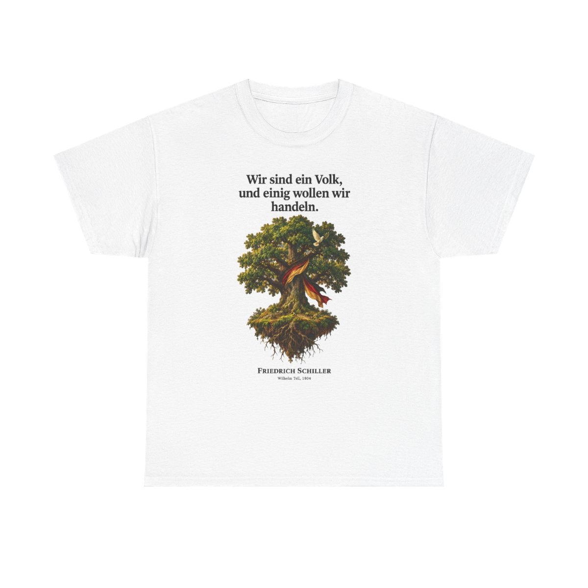 Unisex T-Shirt mit Zitat - Schiller - Wir sind ein Volk – front