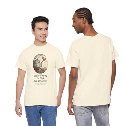Unisex T-Shirt mit Zitat - Börne - Jeder Zwang ist Gift – duo