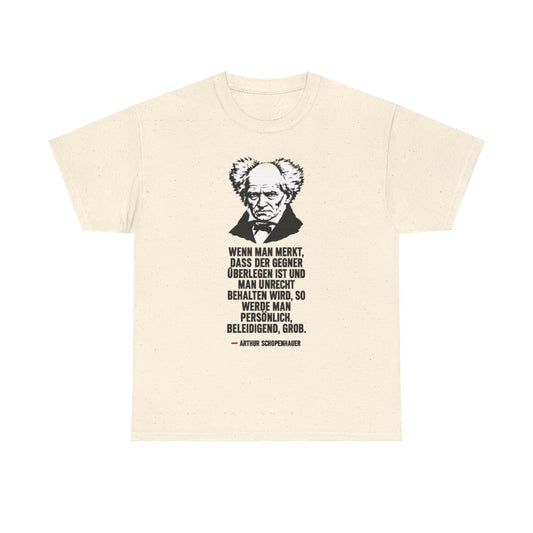 Unisex T-Shirt mit Zitat - Schopenhauer - Persönlich beleidigend grob – front