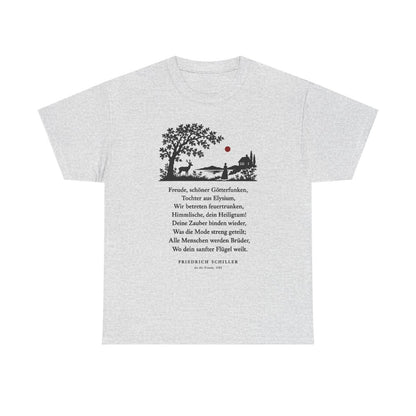 Unisex T-Shirt mit Zitat - Schiller - Freude, schöner Götterfunken Scherenschnitt – front