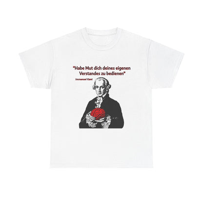 Unisex T-Shirt mit Zitat - Kant - Habe Mut Gehirn – front