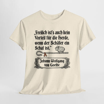 Unisex T-Shirt mit Zitat - Goethe - Schäfer ein Schaf – hanging-1