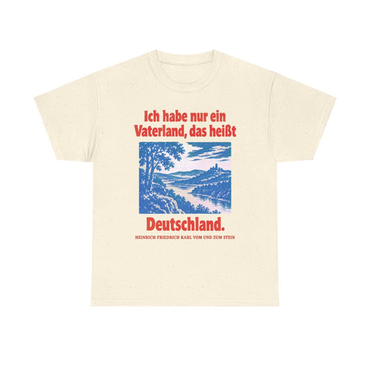 Unisex T-Shirt mit Zitat - Stein - Ich habe nur ein Vaterland – front
