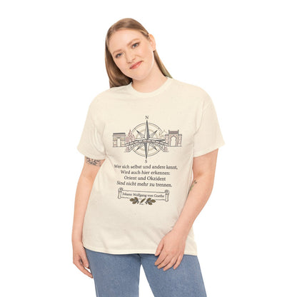 Unisex T-Shirt mit Zitat - Goethe - Orient und Okzident – person-2