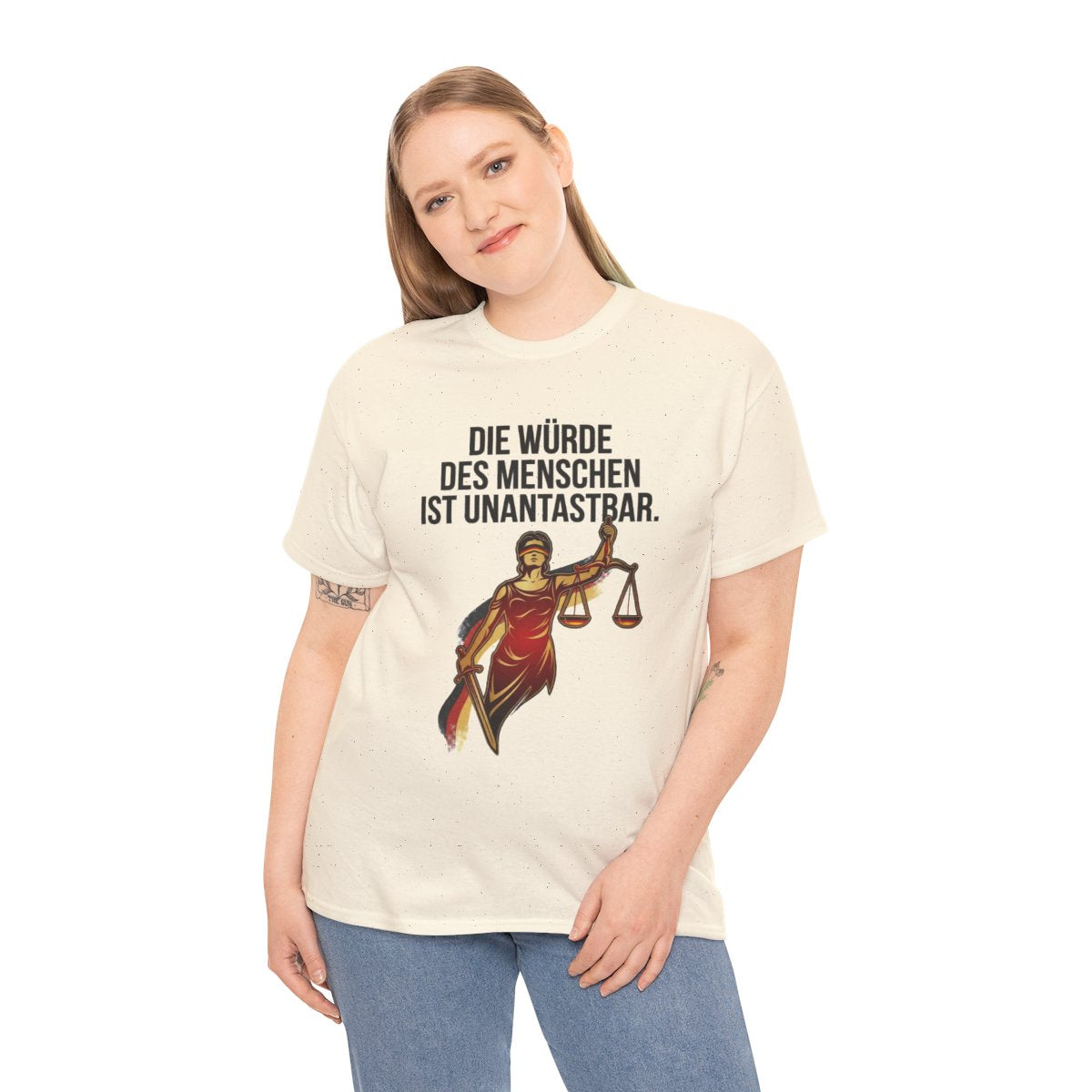 Unisex T-Shirt mit Zitat - Grundgesetz - Die Würde des Menschen – person-2