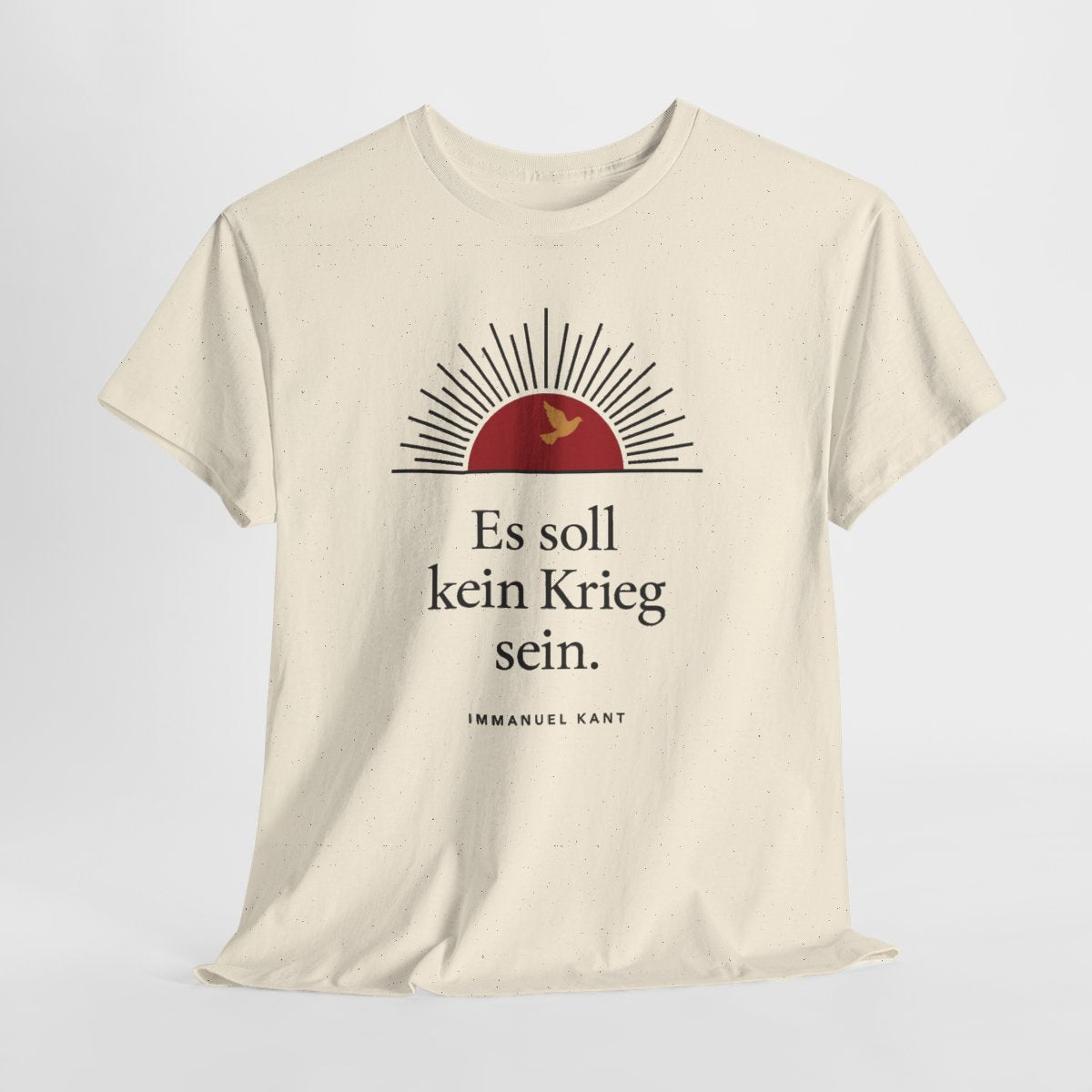 Unisex T-Shirt mit Zitat - Kant - Es soll kein Krieg sein Sonne – hanging-1