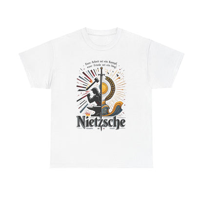 Unisex T-Shirt mit Zitat - Nietzsche - Arbeit sei ein Kampf – front