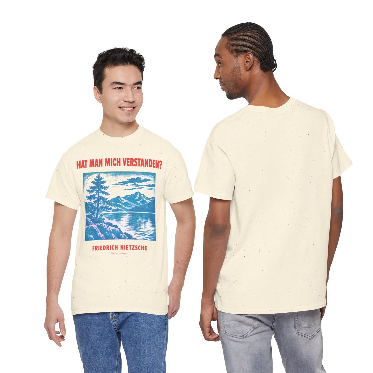Unisex T-Shirt mit Zitat - Nietzsche - Hat man mich verstanden Plakat – duo