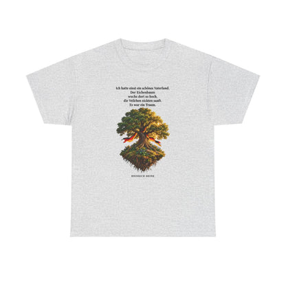 Unisex T-Shirt mit Zitat - Heine - Schönes Vaterland Eiche – front
