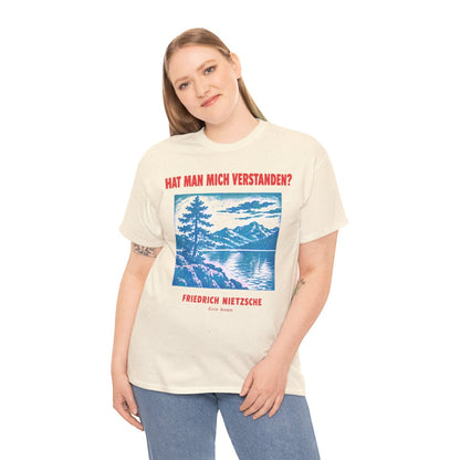 Unisex T-Shirt mit Zitat - Nietzsche - Hat man mich verstanden Plakat – person-2