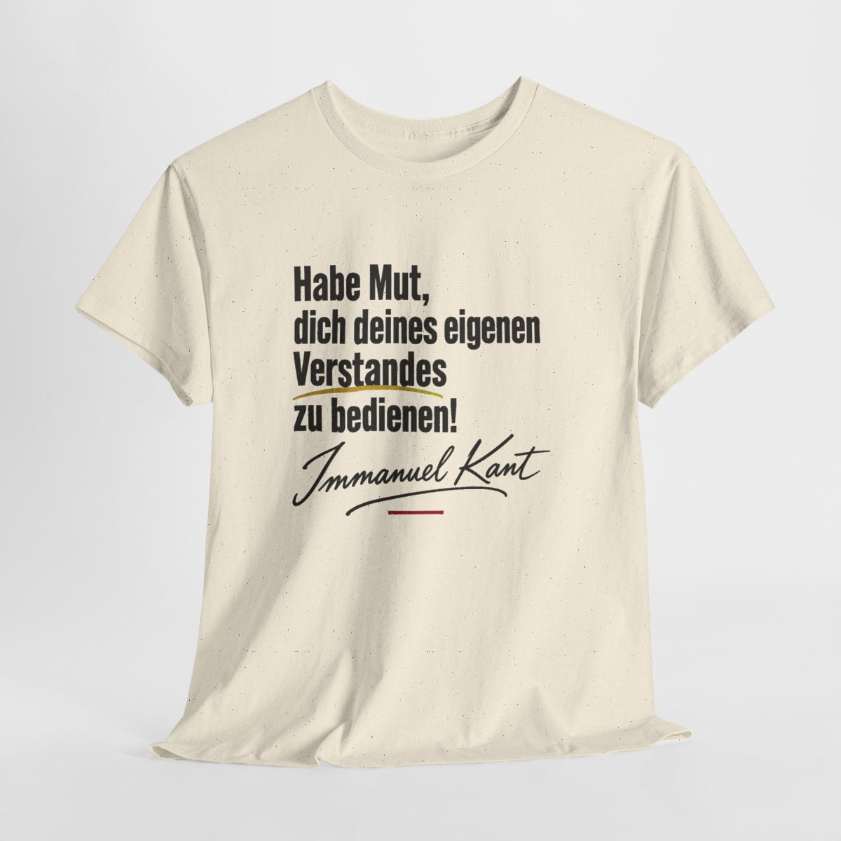 Unisex T-Shirt mit Zitat - Kant - Habe Mut Signatur – hanging-1