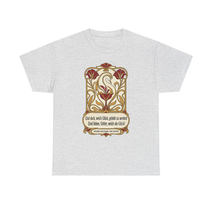 Unisex T-Shirt mit Zitat - Goethe - Und doch, welch Glück, geliebt zu werden – front