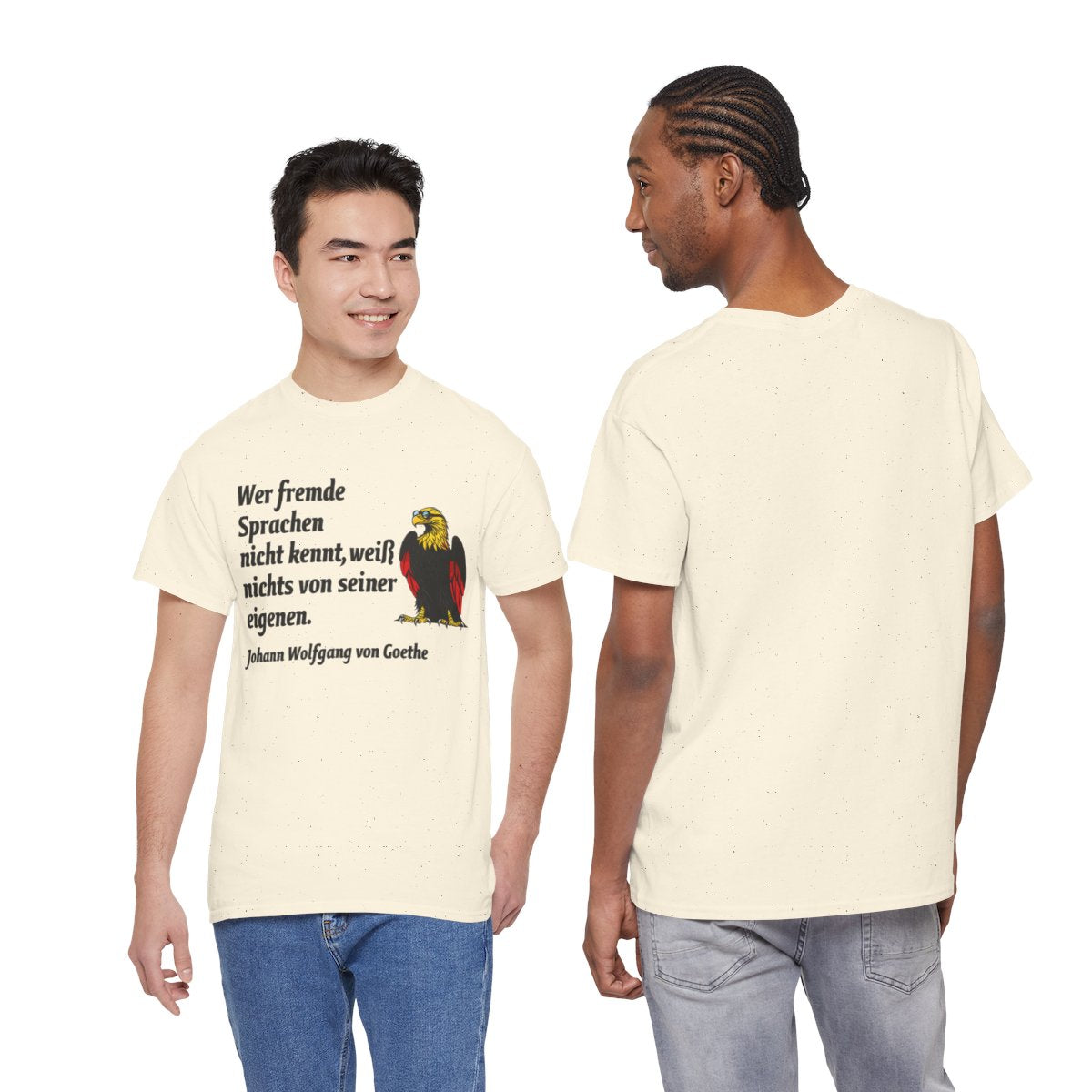 Unisex T-Shirt mit Zitat - Goethe - Fremde Sprachen – duo