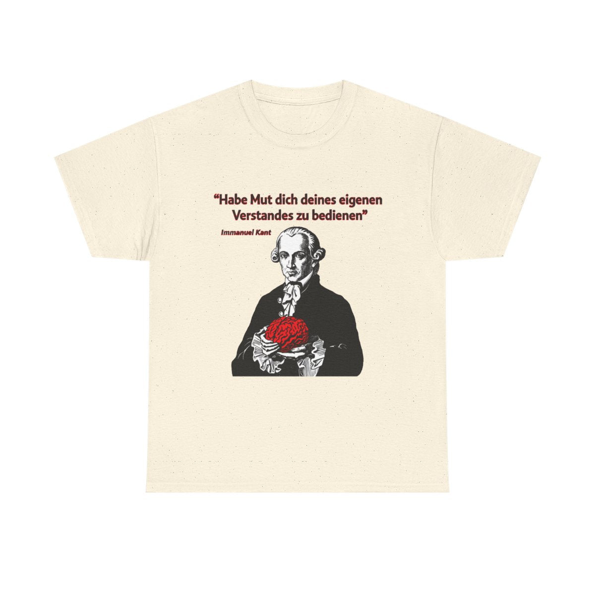 Unisex T-Shirt mit Zitat - Kant - Habe Mut Gehirn – front