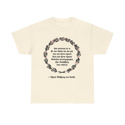 Unisex T-Shirt mit Zitat - Goethe - Ohne Nachäffung – front