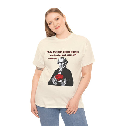 Unisex T-Shirt mit Zitat - Kant - Habe Mut Gehirn – person-2