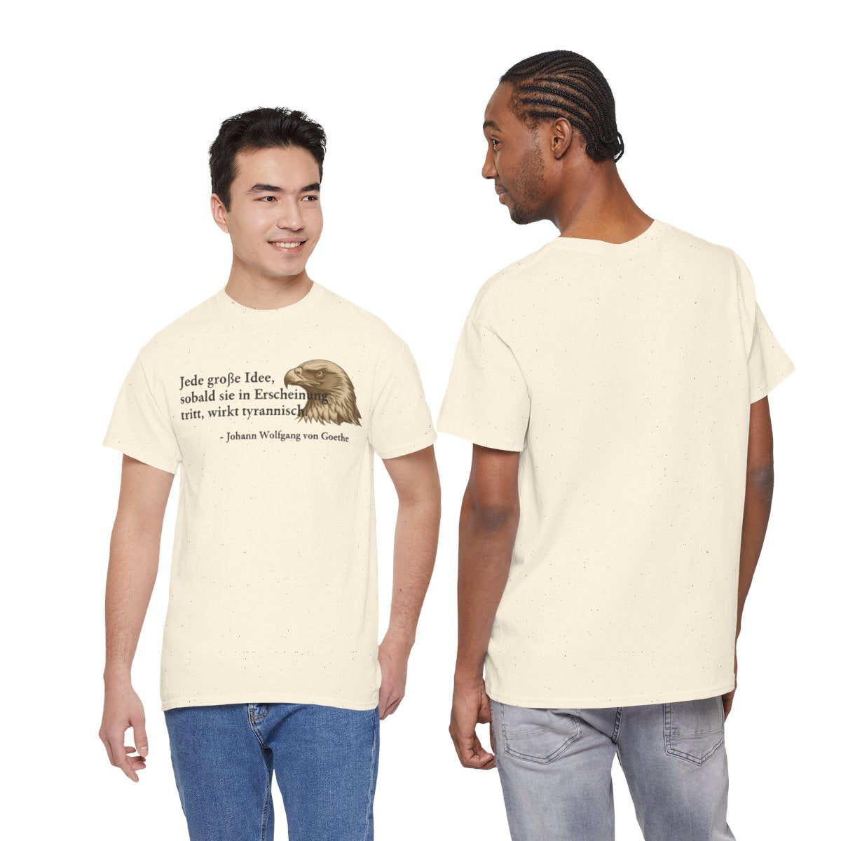 Unisex T-Shirt mit Zitat - Goethe - Große Idee – duo
