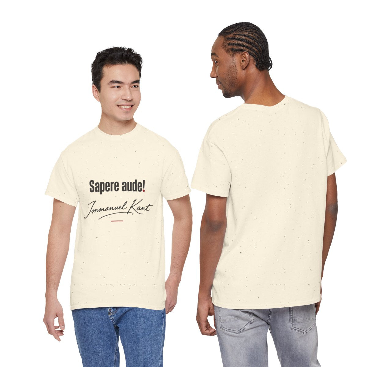 Unisex T-Shirt mit Zitat - Kant - Sapere aude Signatur – duo