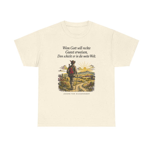 Unisex T-Shirt mit Zitat - Eichendorff - In die weite Welt – front