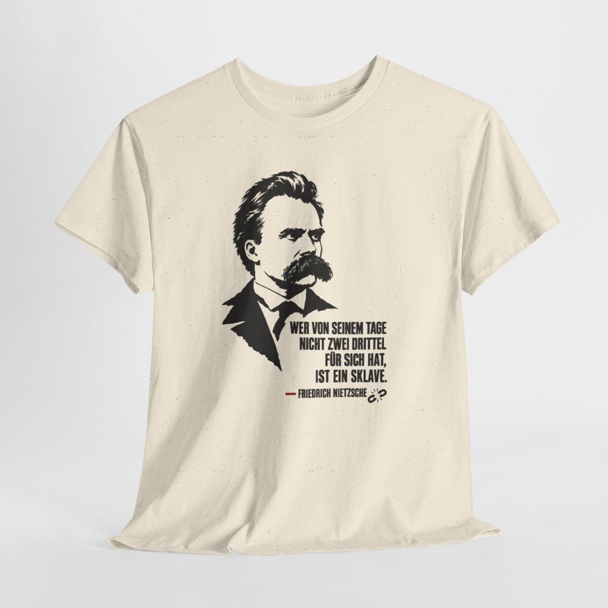 Unisex T-Shirt mit Zitat - Nietzsche - Zwei Drittel für sich – hanging-1