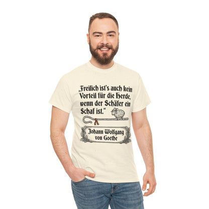 Unisex T-Shirt mit Zitat - Goethe - Schäfer ein Schaf – person-3