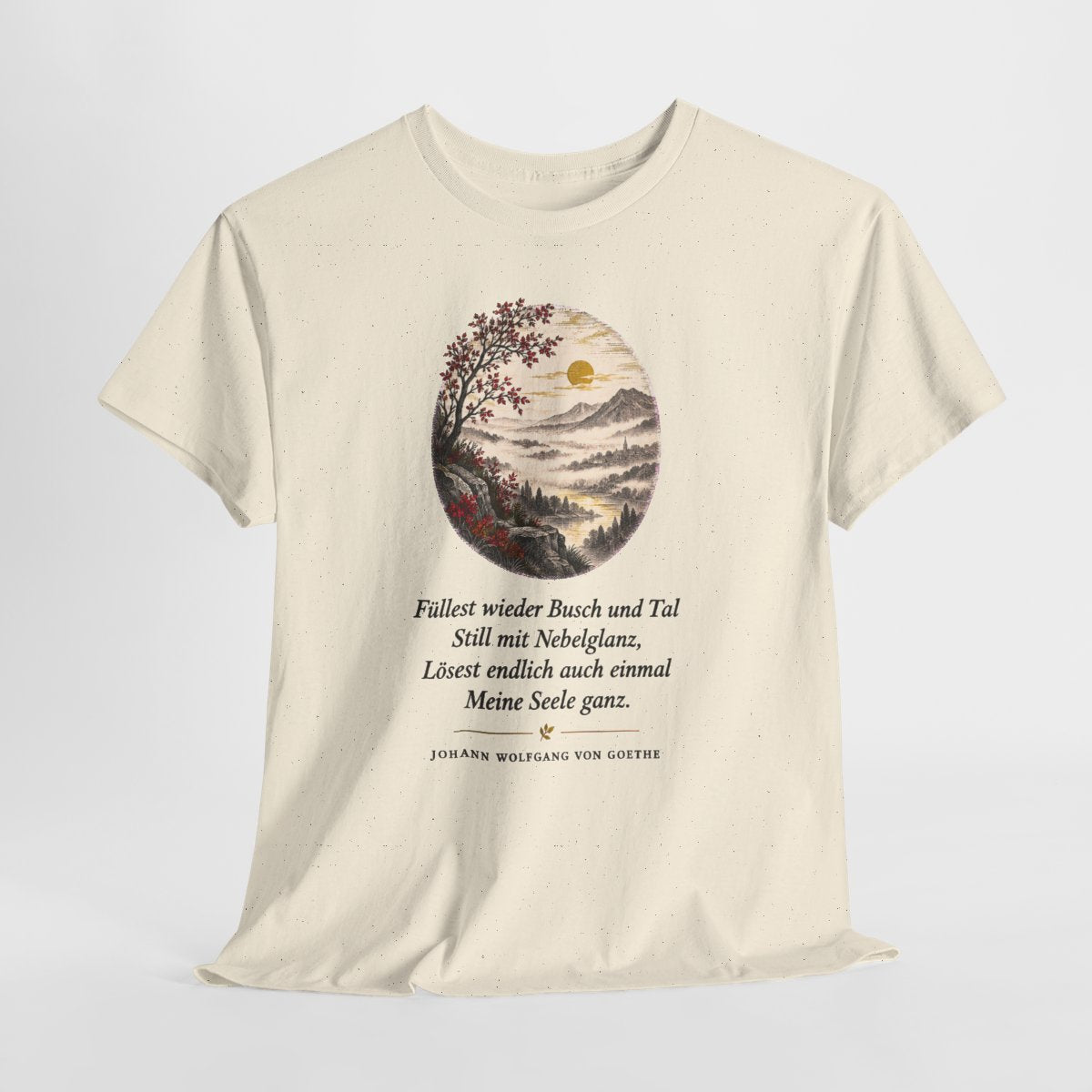 Unisex T-Shirt mit Zitat - Goethe - Füllest wieder Busch und Tal – hanging-1