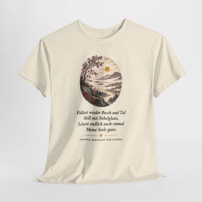 Unisex T-Shirt mit Zitat - Goethe - Füllest wieder Busch und Tal – hanging-1