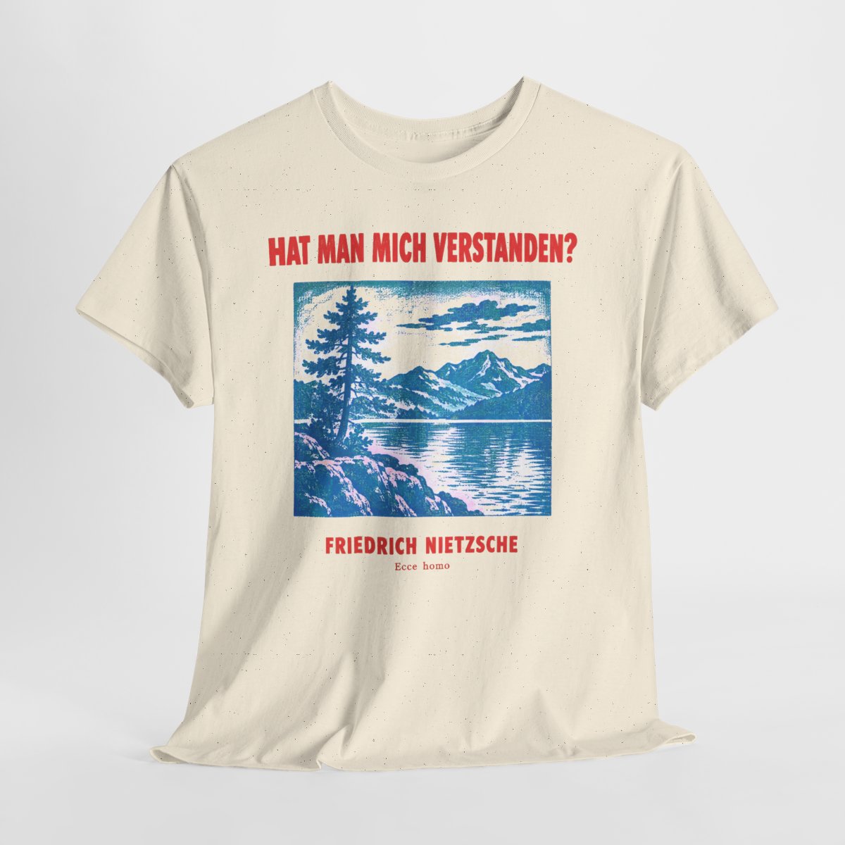 Unisex T-Shirt mit Zitat - Nietzsche - Hat man mich verstanden Plakat – hanging-1