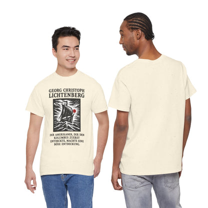 Unisex T-Shirt mit Zitat - Lichtenberg - Der Amerikaner – duo