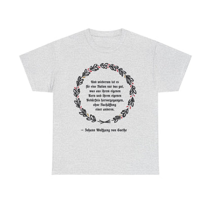 Unisex T-Shirt mit Zitat - Goethe - Ohne Nachäffung – front