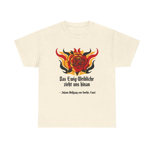 Unisex T-Shirt mit Zitat - Goethe - Das Ewig-Weibliche – front