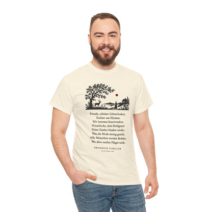 Unisex T-Shirt mit Zitat - Schiller - Freude, schöner Götterfunken Scherenschnitt – person-3
