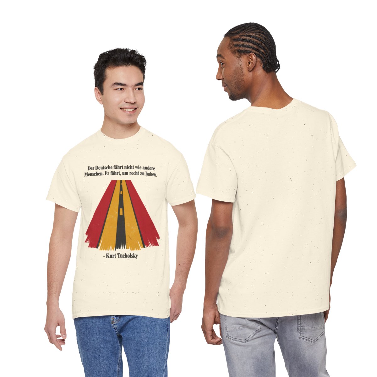 Unisex T-Shirt mit Zitat - Tucholsky - Fährt um recht zu haben – duo