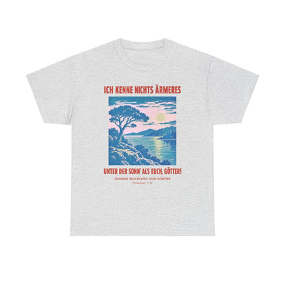 Unisex T-Shirt mit Zitat - Goethe - Ich kenne nichts Ärmeres – front