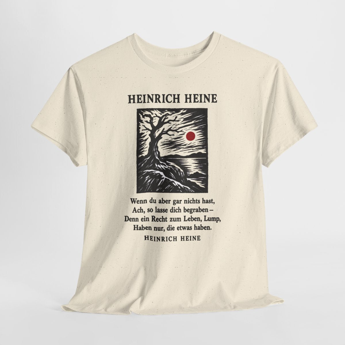 Unisex T-Shirt mit Zitat - Heine - Wenn du aber gar nichts hast – hanging-1