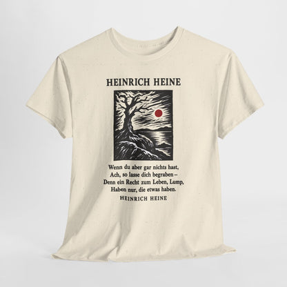 Unisex T-Shirt mit Zitat - Heine - Wenn du aber gar nichts hast – hanging-1
