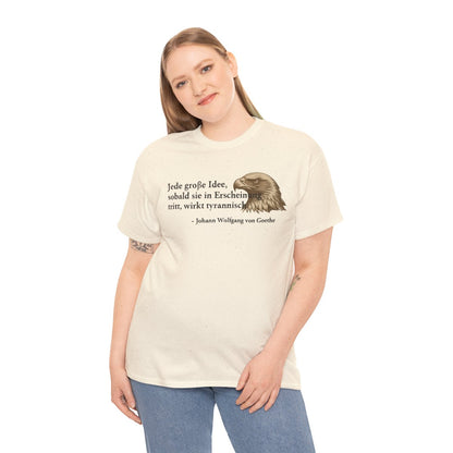 Unisex T-Shirt mit Zitat - Goethe - Große Idee – person-2