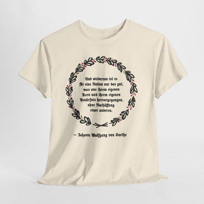 Unisex T-Shirt mit Zitat - Goethe - Ohne Nachäffung – hanging-1