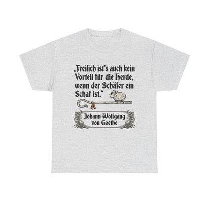 Unisex T-Shirt mit Zitat - Goethe - Schäfer ein Schaf – front