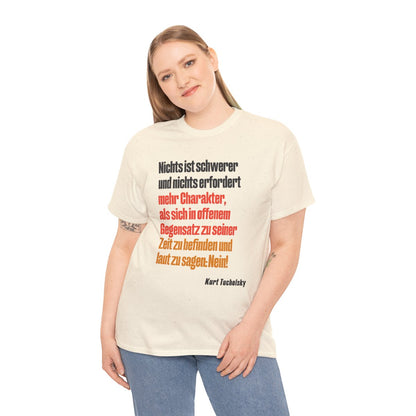 Unisex T-Shirt mit Zitat - Tucholsky - Laut Nein sagen – person-2