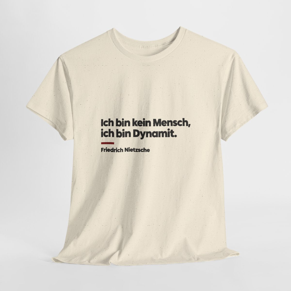 Unisex T-Shirt mit Zitat - Nietzsche - Ich bin Dynamit – hanging-1