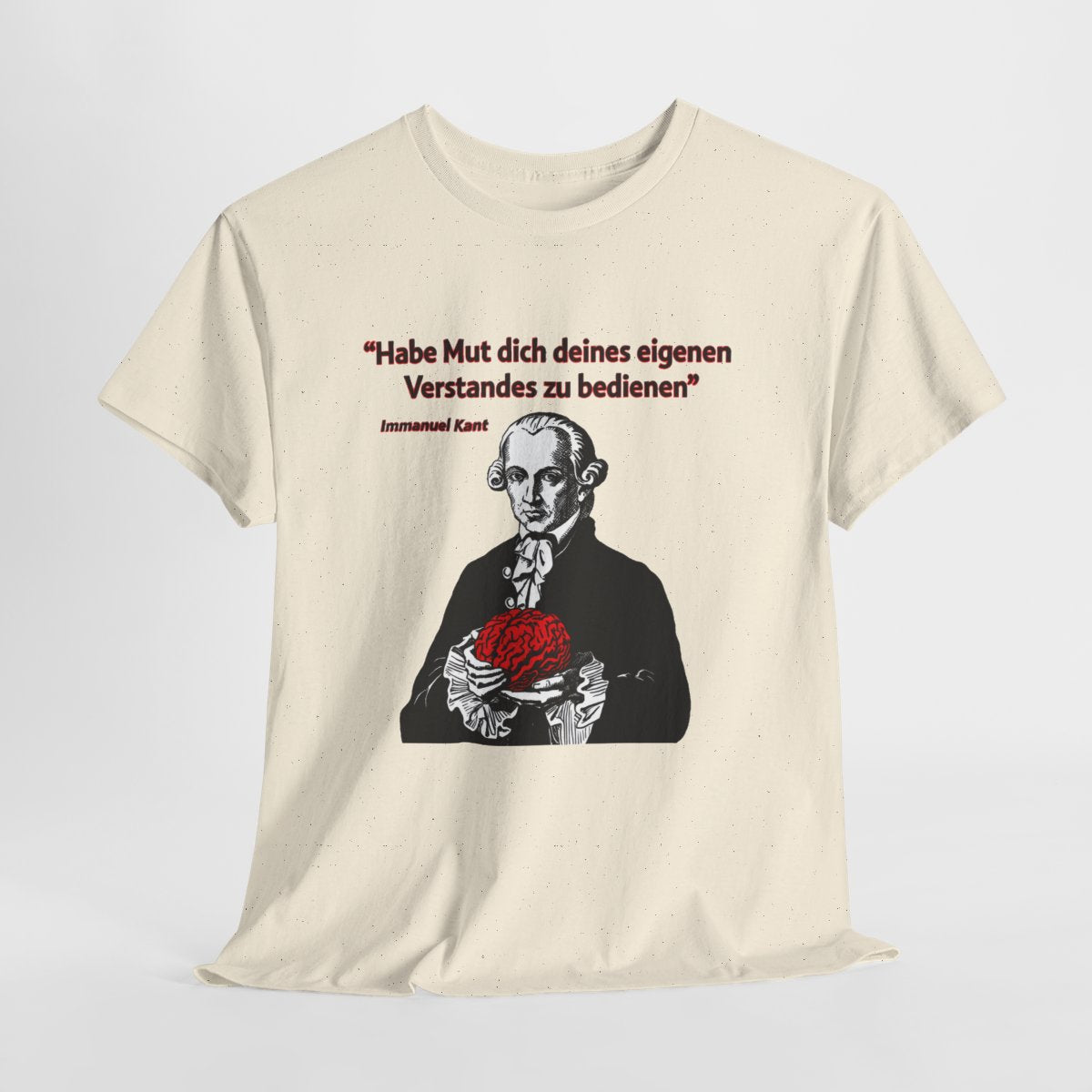 Unisex T-Shirt mit Zitat - Kant - Habe Mut Gehirn – hanging-1