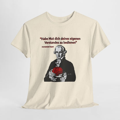 Unisex T-Shirt mit Zitat - Kant - Habe Mut Gehirn – hanging-1