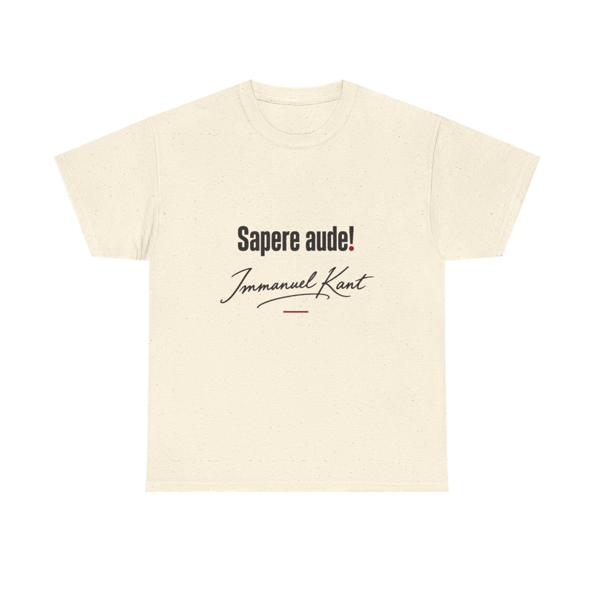 Unisex T-Shirt mit Zitat - Kant - Sapere aude Signatur – front